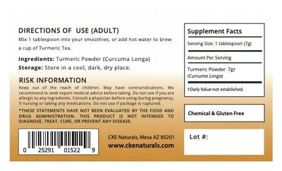 CKE Naturals CKE Naturals | Anti-Inflammatory | Turmeric Powder