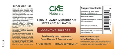 CKE Naturals CKE Naturals | Brain & Mind Enhancement | Lion's Mane Mushroom