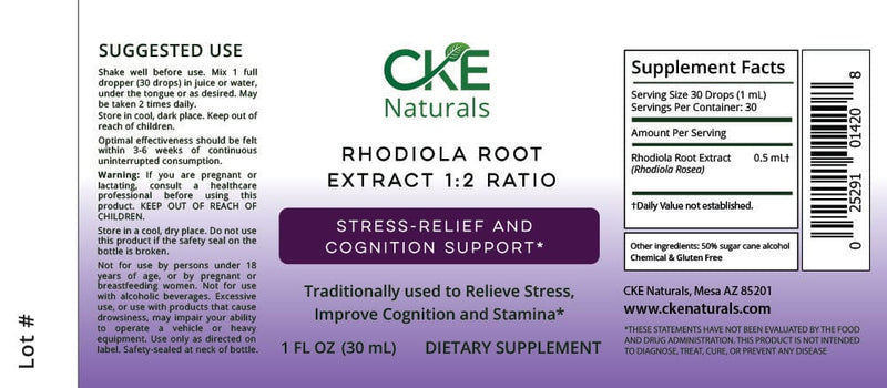 CKE Naturals CKE Naturals | Brain & Mind Enhancement | Rhodiola Root Extract