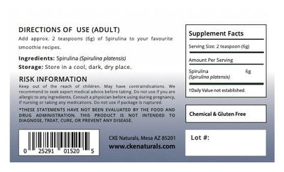 CKE Naturals CKE Naturals | General Wellness | Spirulina Powder